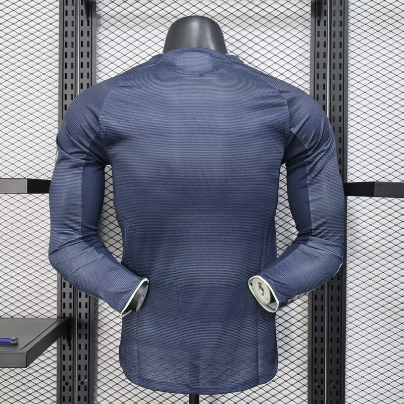 Camisa Manga Comprida Real Madrid CF 2025-26 Away Escura Versão Jogador