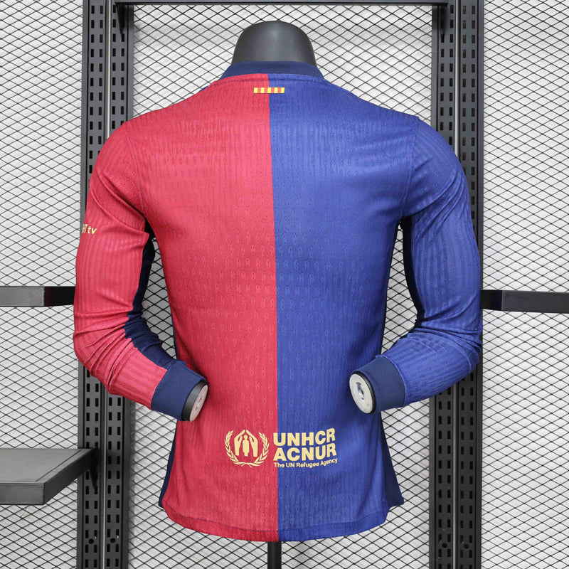 Camisa Manga Comprida FC Barcelona 2024-25 Edição Coldplay Versão Jogador