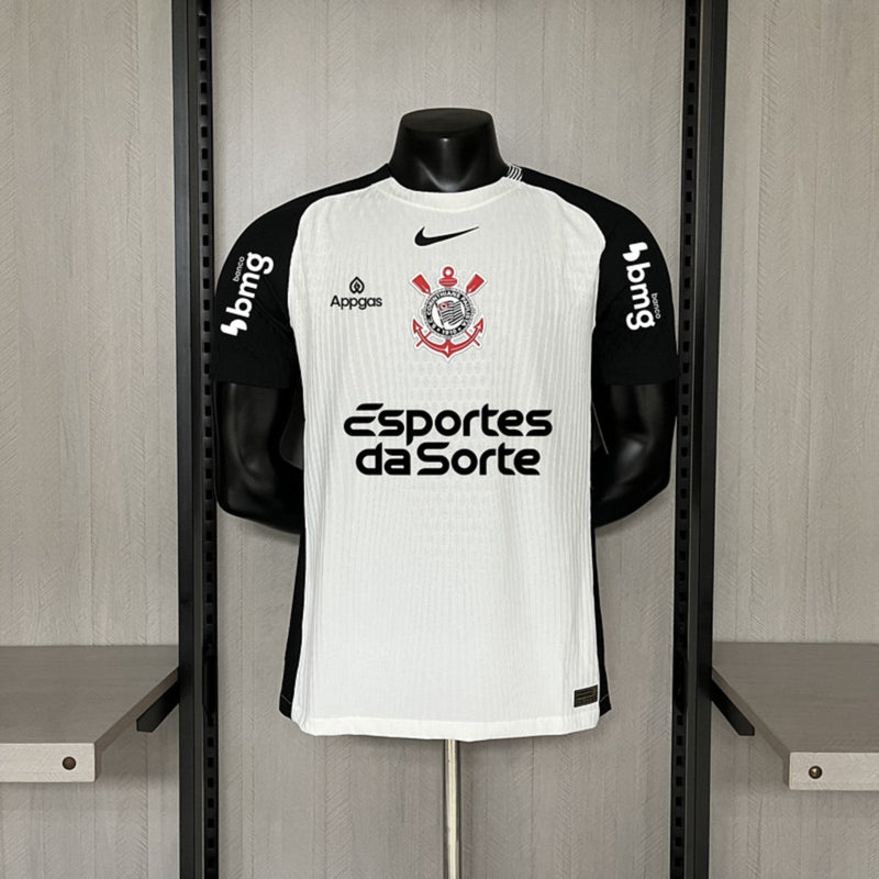 Camisa SC Corinthians 2025-26 Home Versão Jogador Todos Patrocinadores
