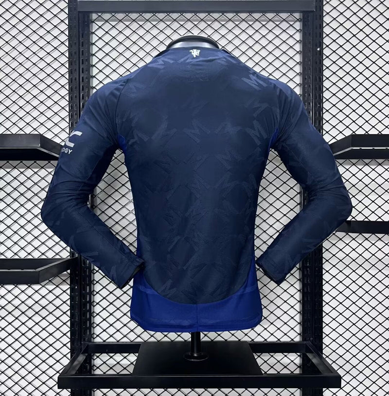 Camisa Manga Comprida Manchester United 2024-25 Away Versão Jogador