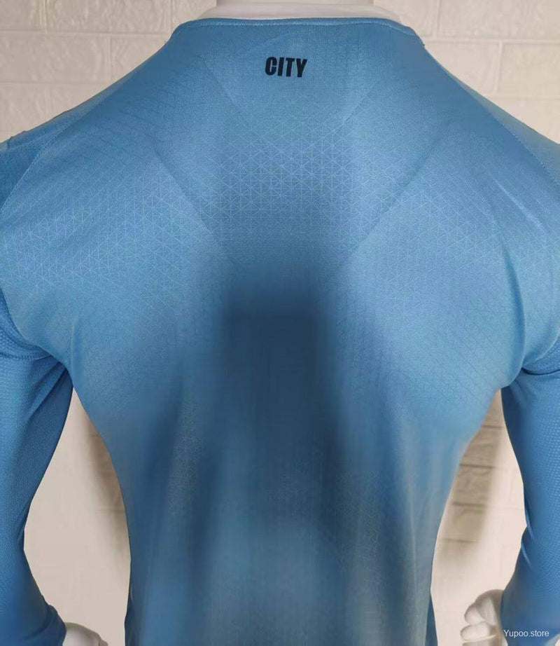 Camisa Manga Comprida Manchester City 2025-26 Home Versão Jogador