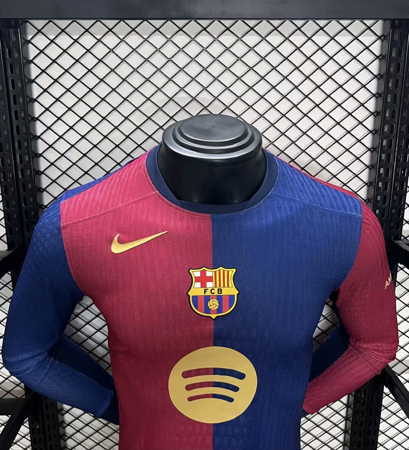 Camisa Manga Comprida FC Barcelona 2024-25 Home Versão Jogador
