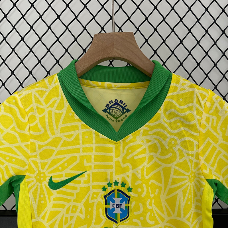 Conjunto Infantil Seleção Brasil 2024/25 - Home