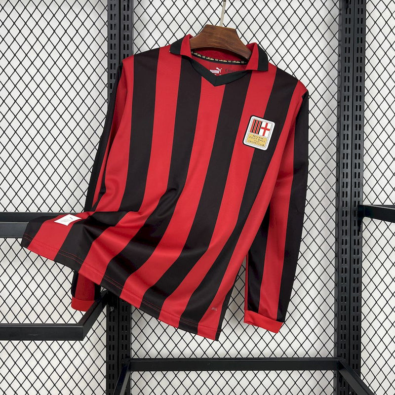Camisa Milan 2024/25 Aniversário Manga Longa