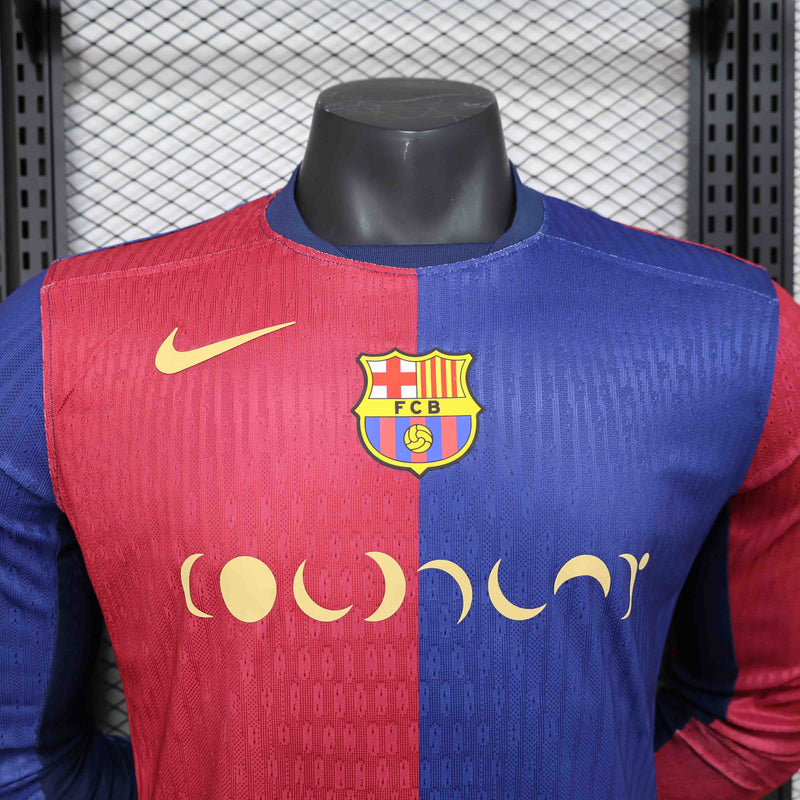 Camisa Manga Comprida FC Barcelona 2024-25 Edição Coldplay Versão Jogador