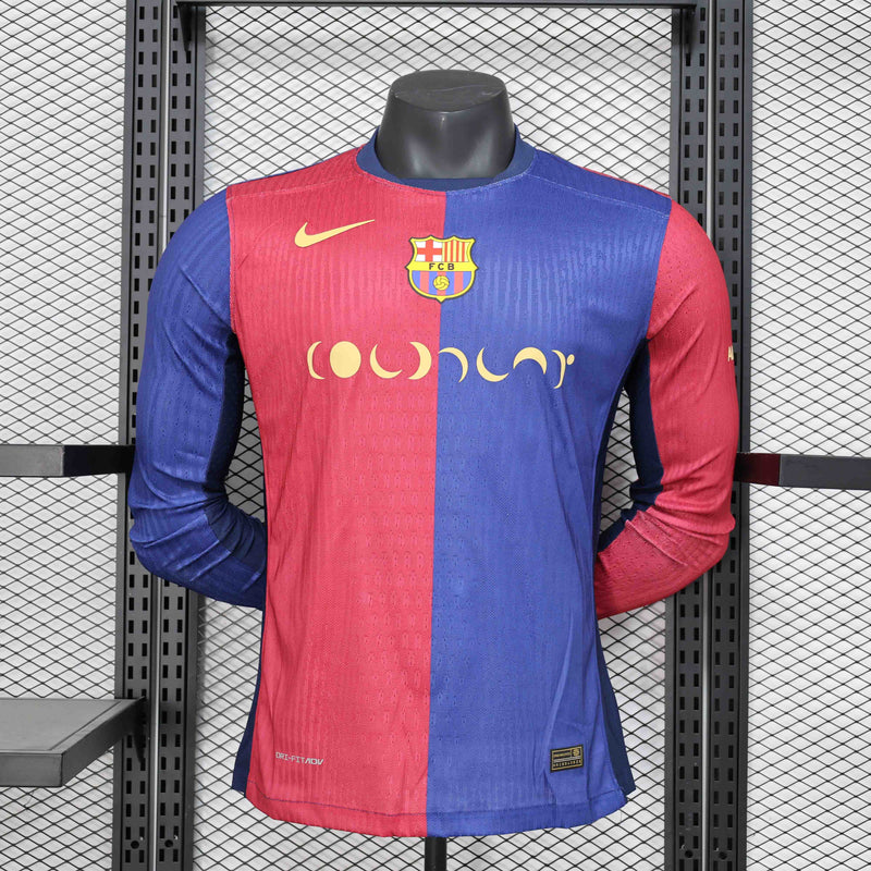 Camisa Manga Comprida FC Barcelona 2024-25 Edição Coldplay Versão Jogador