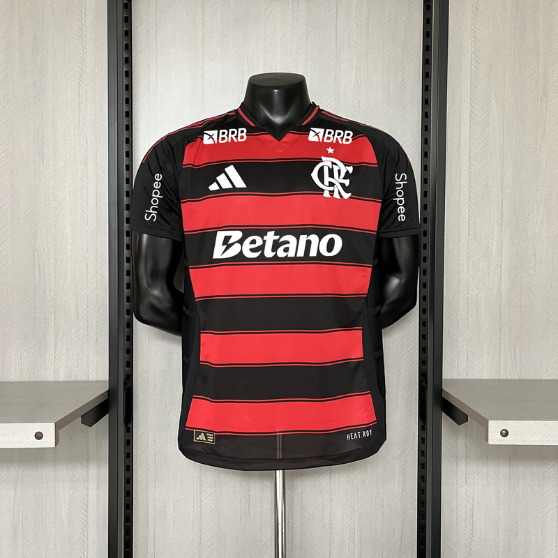 Camisa Flamengo 2025-26 Home Versão Jogador Todos Patrocinadores