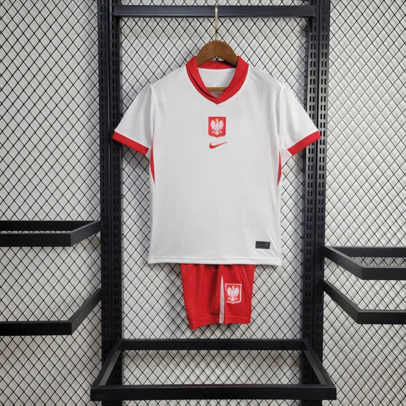 Conjunto Infantil Seleção Polônia 2024/25 - Home