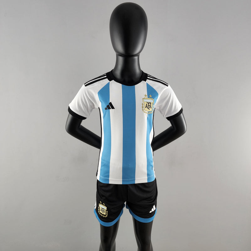 Conjunto Infantil Argentina 2022/23 - Home Torcedor Pro