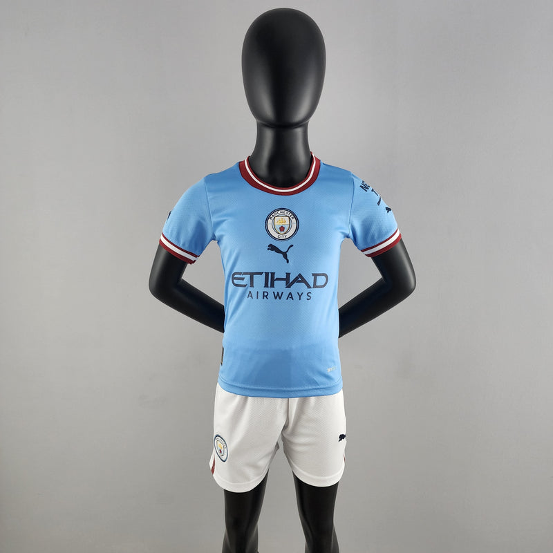 Conjunto Infantil Manchester City 2022/23 - Home