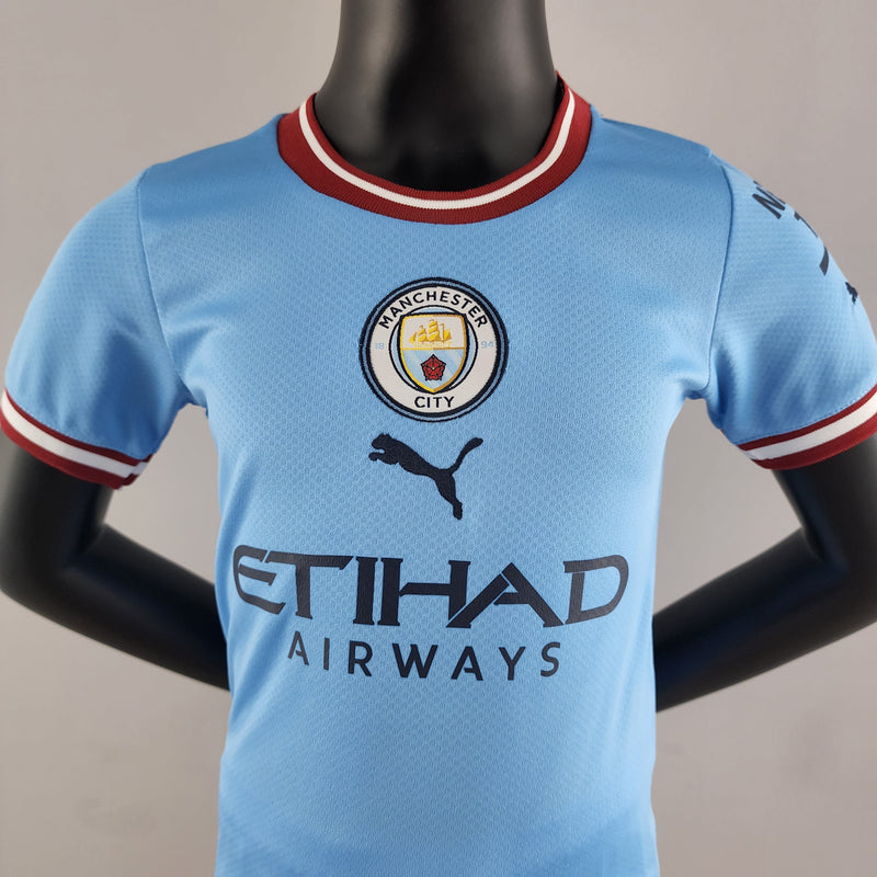 Conjunto Infantil Manchester City 2022/23 - Home